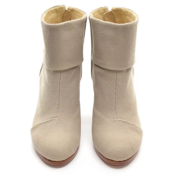 Rag & Bone Newbury taupe canvas and leather boots - Picture 4 of 17